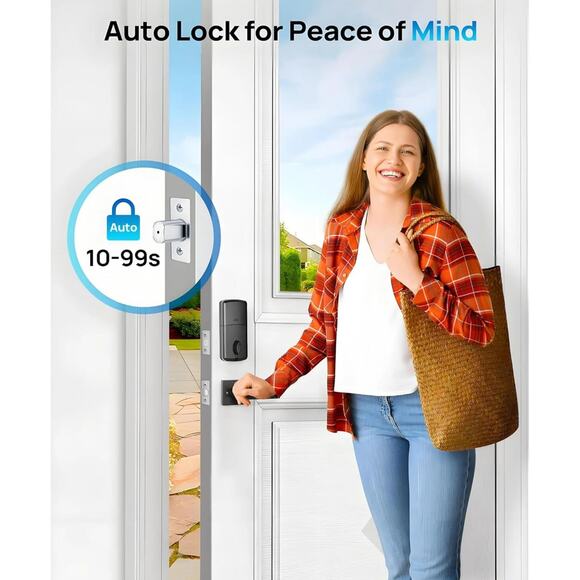 WiFi Smart Keyless Fingerprint Entry Door Lock Handle Set APP - Picture 5 of 8